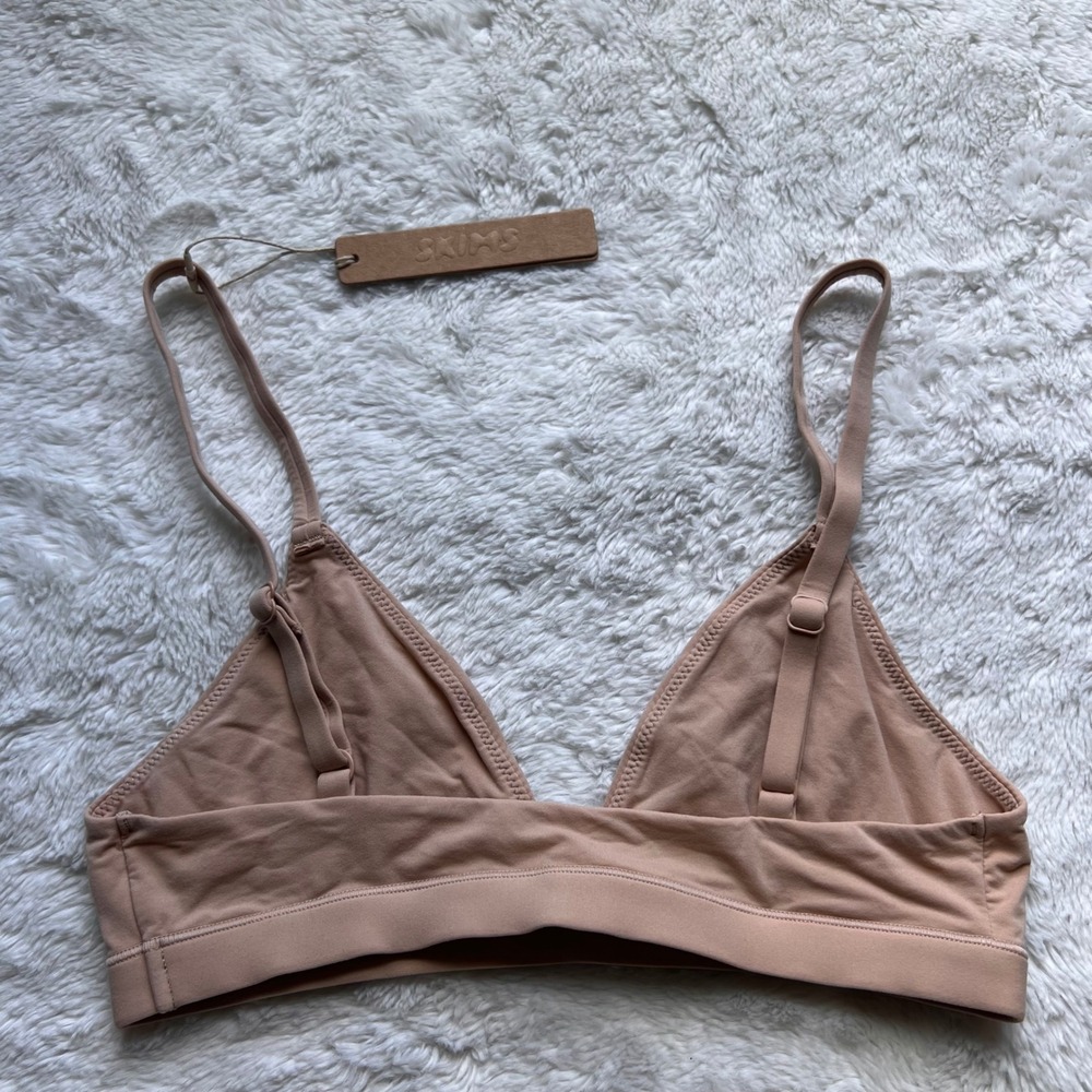 SKIMS Fits Everybody Triangle Bralette Clay BR-TRI-2024 Women's Size Small NWT - Picture 4 of 11